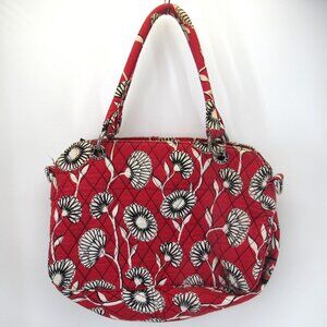 Vera Bradley Deco Daisy Double Handle & Shoulder Strap Purse with Makeup Bag